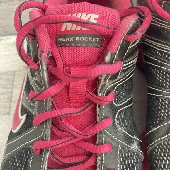 NIKE REAX ROCKET 2 Athletic Running Shoe Sneaker Black Pink US Women's Size 8 - Picture 4 of 12